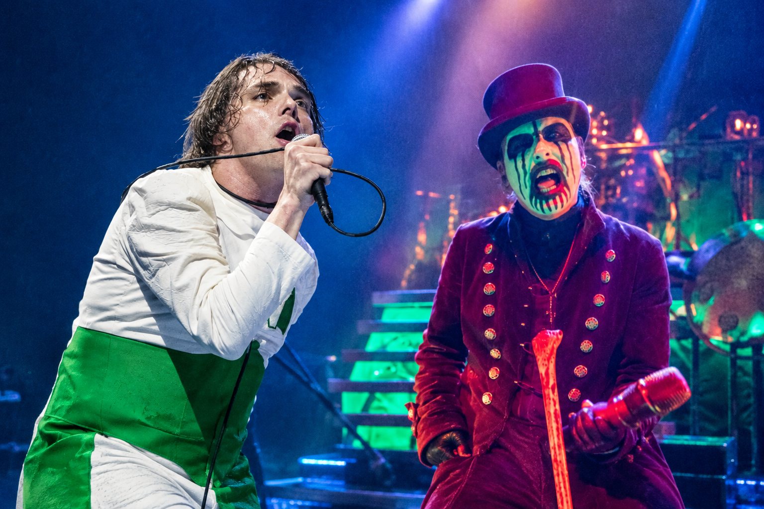 King Diamond joins My Chemical Romance onstage at the Alamodome in San Antonio