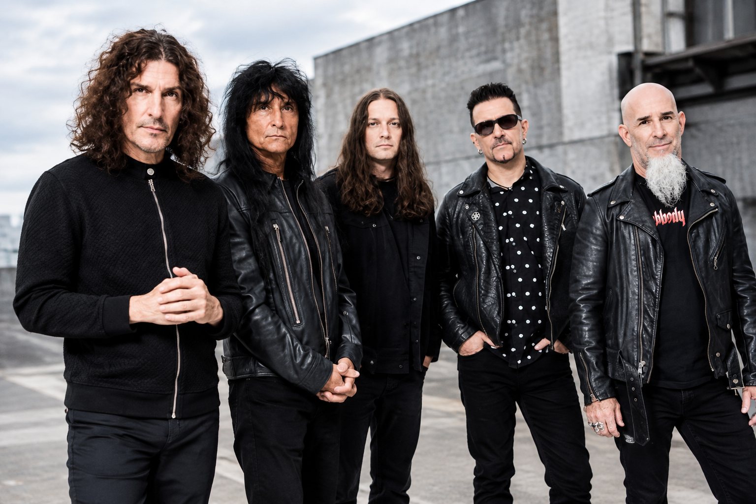 Anthrax band portrait for the Cursum Perficio album release